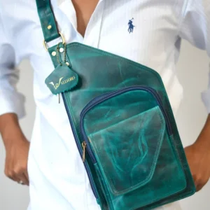 Buff Crunch Leather Sling & Chest Bag